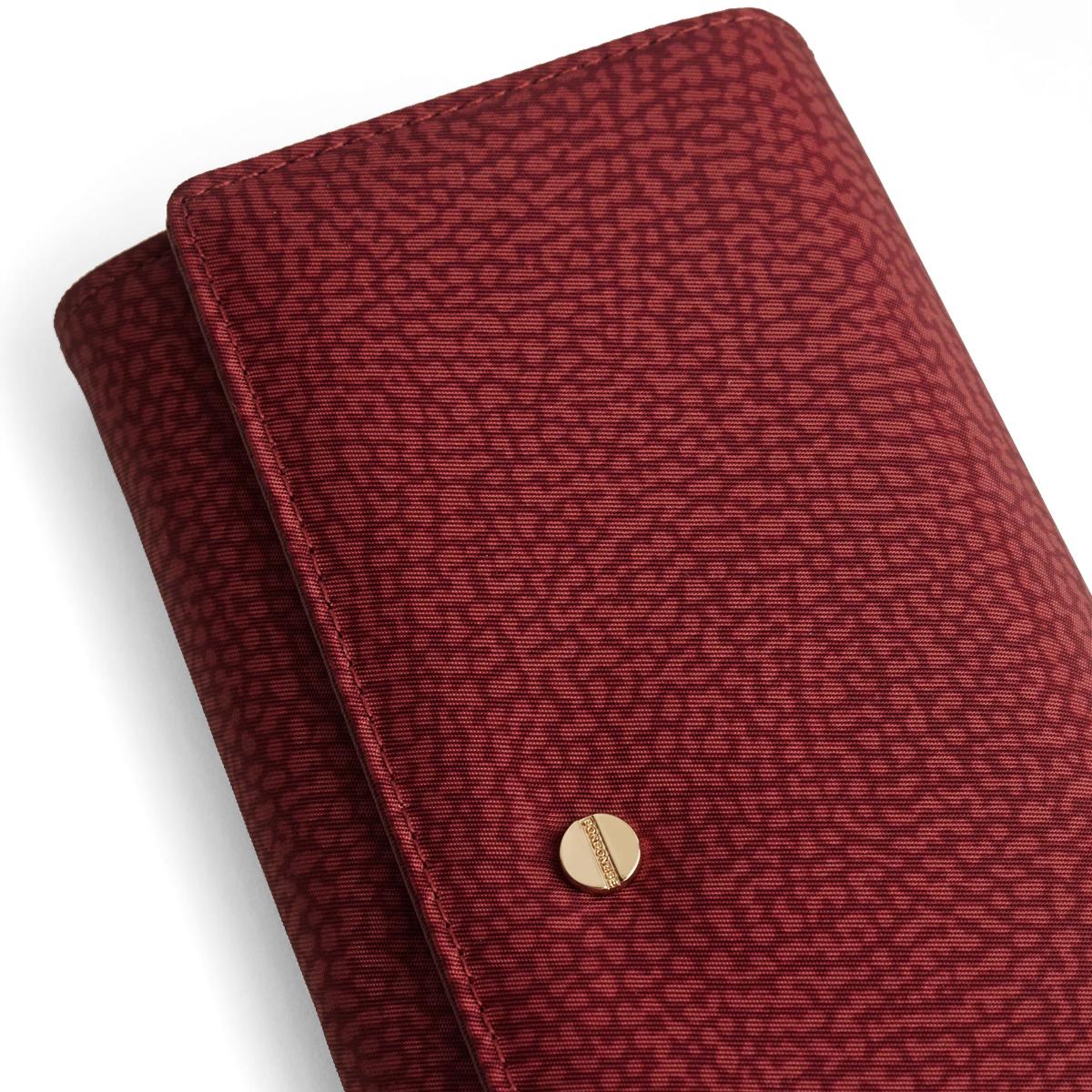 Borbonese Portafoglio Large RFID in Nylon Riciclato Merlot - 4