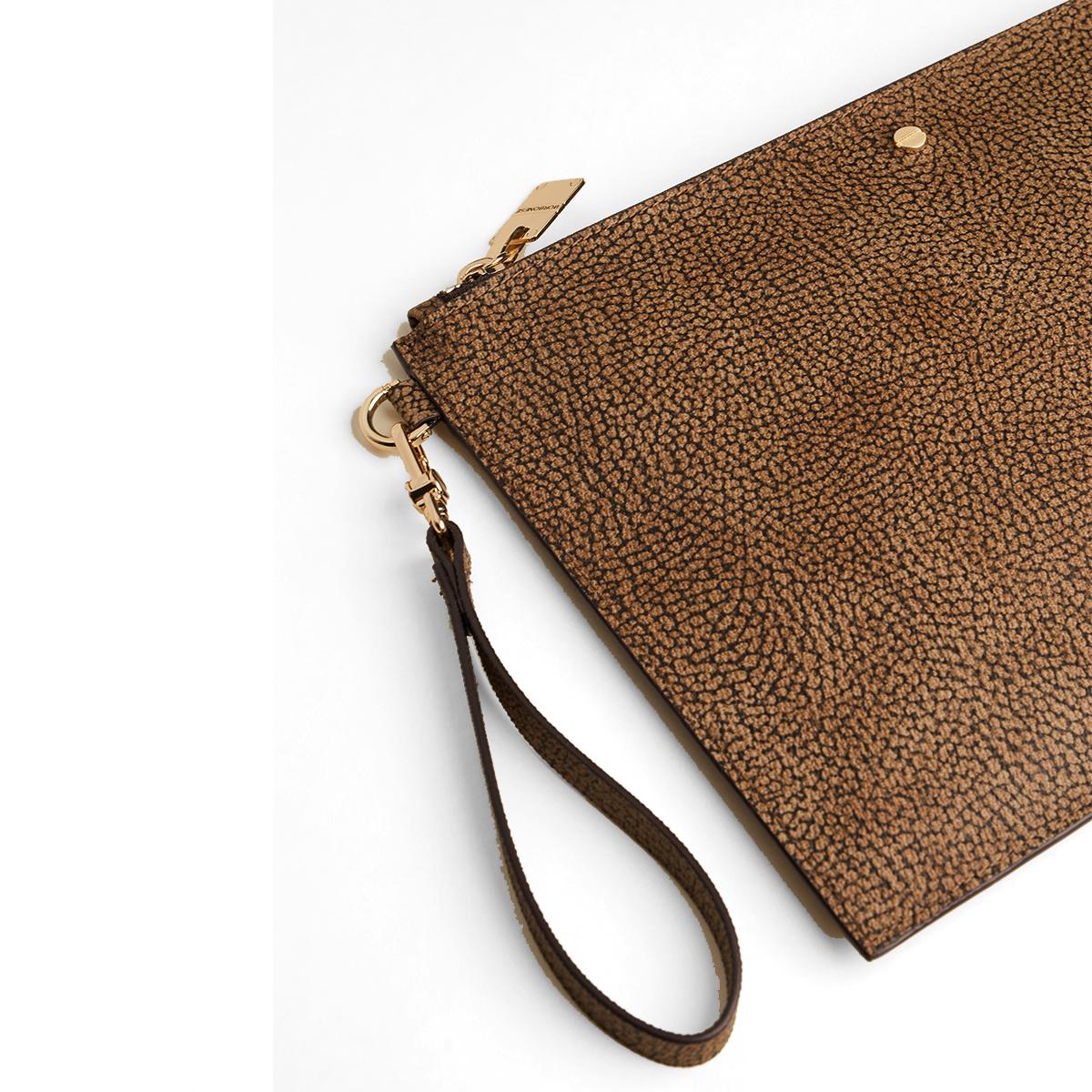 Borbonese Busta piatta in tela rivestita OP Naturale - 3