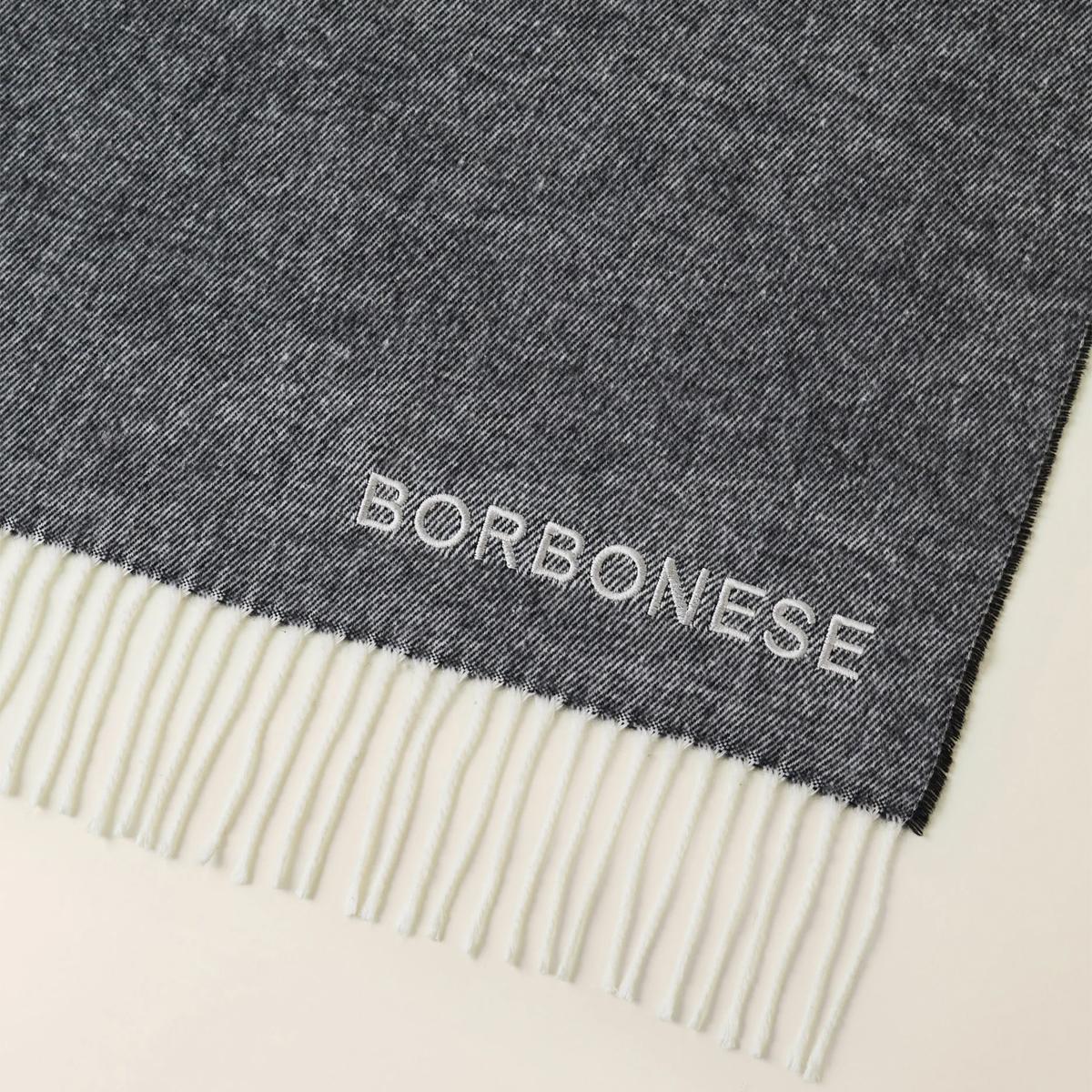 Borbonese Stola misto cotone Bianco Grigio Nero - 3