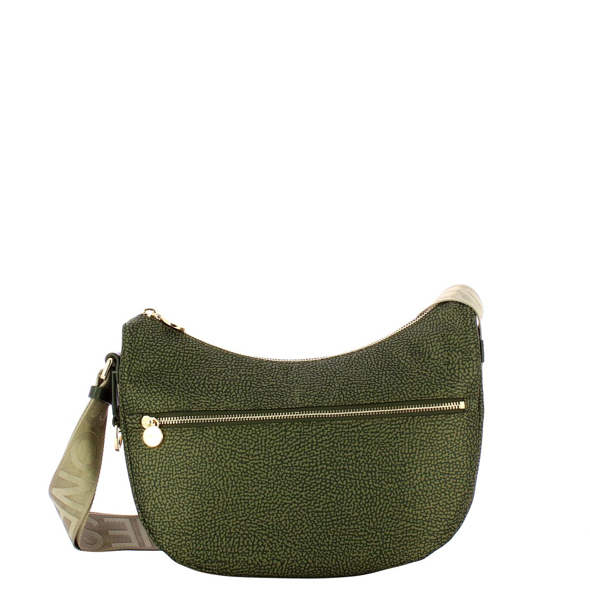 Borbonese Borsa Luna Bag Small con taschino in Nylon Riciclato Alloro - 1