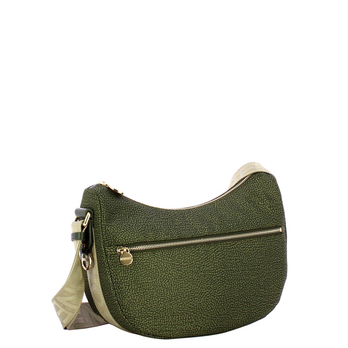 Borbonese Borsa Luna Bag Small con taschino in Nylon Riciclato Alloro - 2