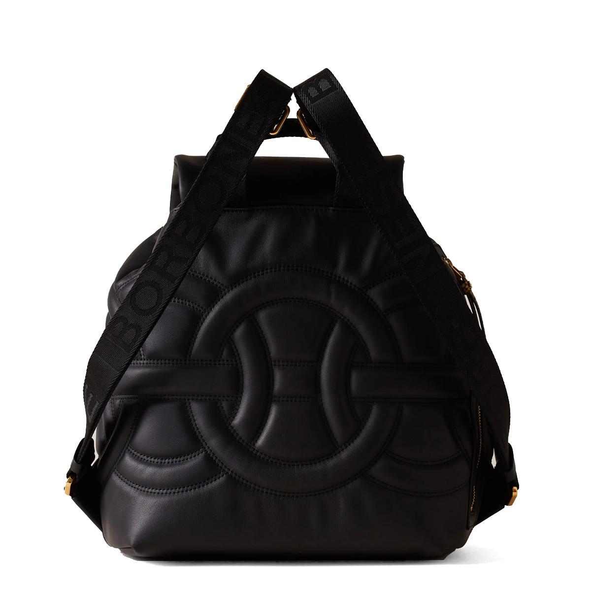 Borbonese Zaino Rondò Medium Nero OP Naturale - 3