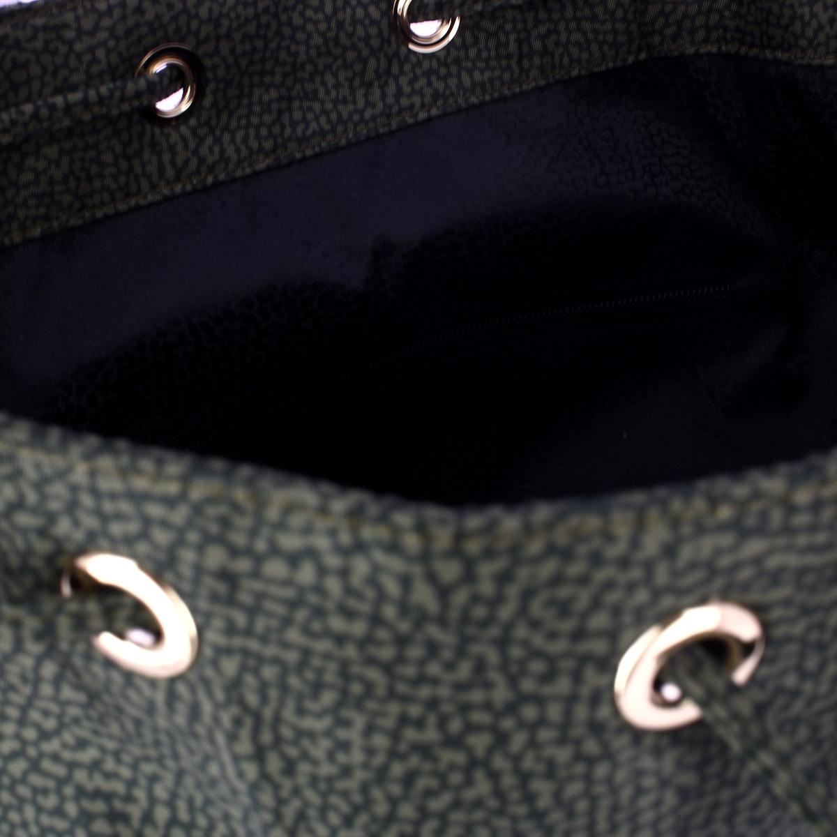 Borbonese Zaino Medium in Nylon Riciclato Alloro - 4