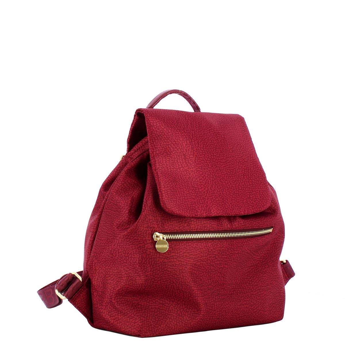 Borbonese Zaino Medium in Nylon Riciclato Merlot - 2
