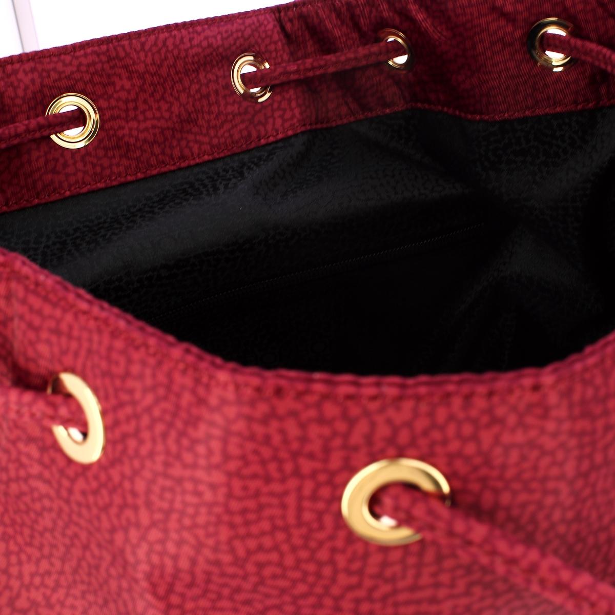 Borbonese Zaino Medium in Nylon Riciclato Merlot - 4