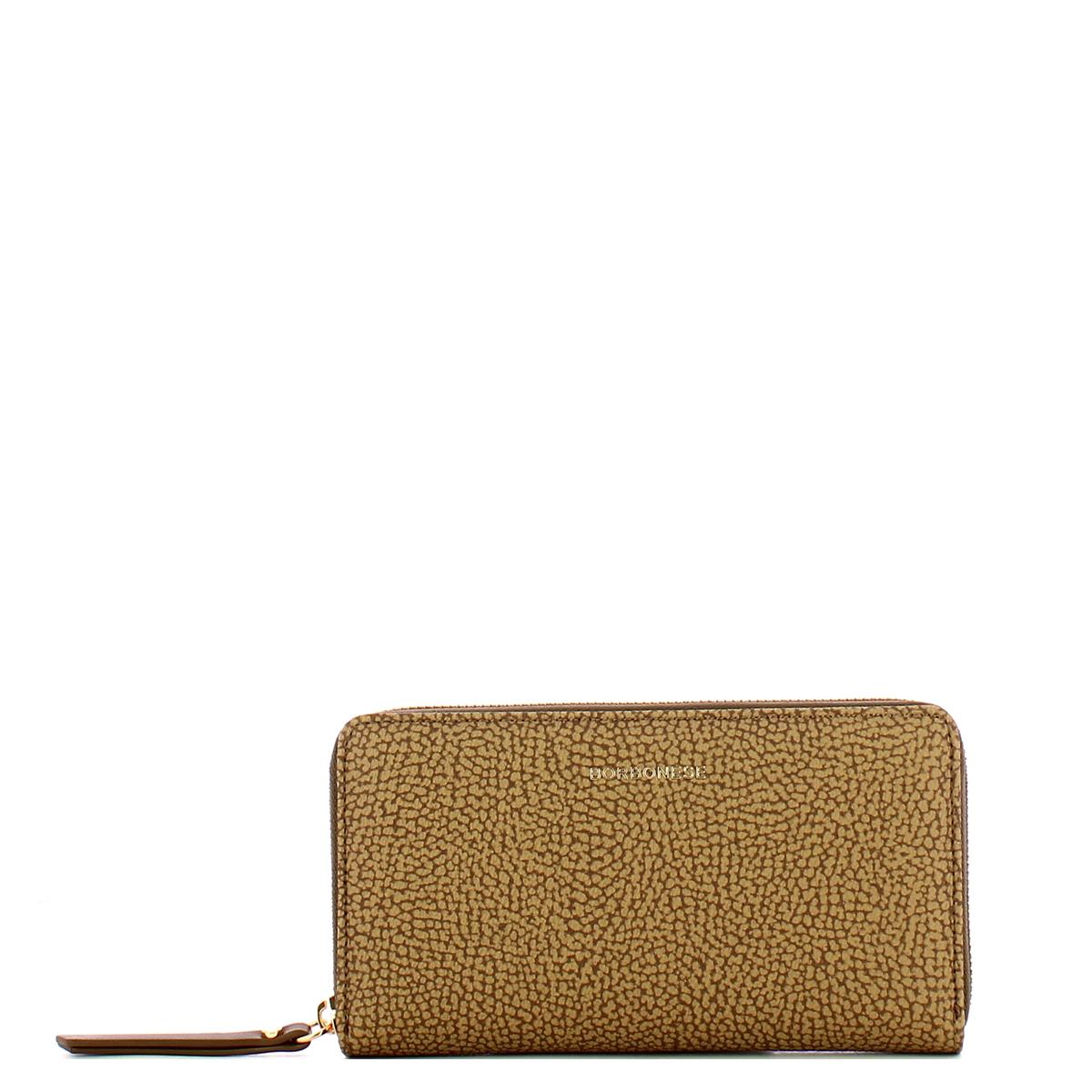 Borbonese Portafoglio Large Zip Around Tundra - 1