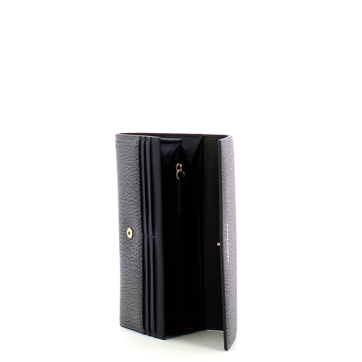 Borbonese Portafoglio Large con patta Ardesia - 3