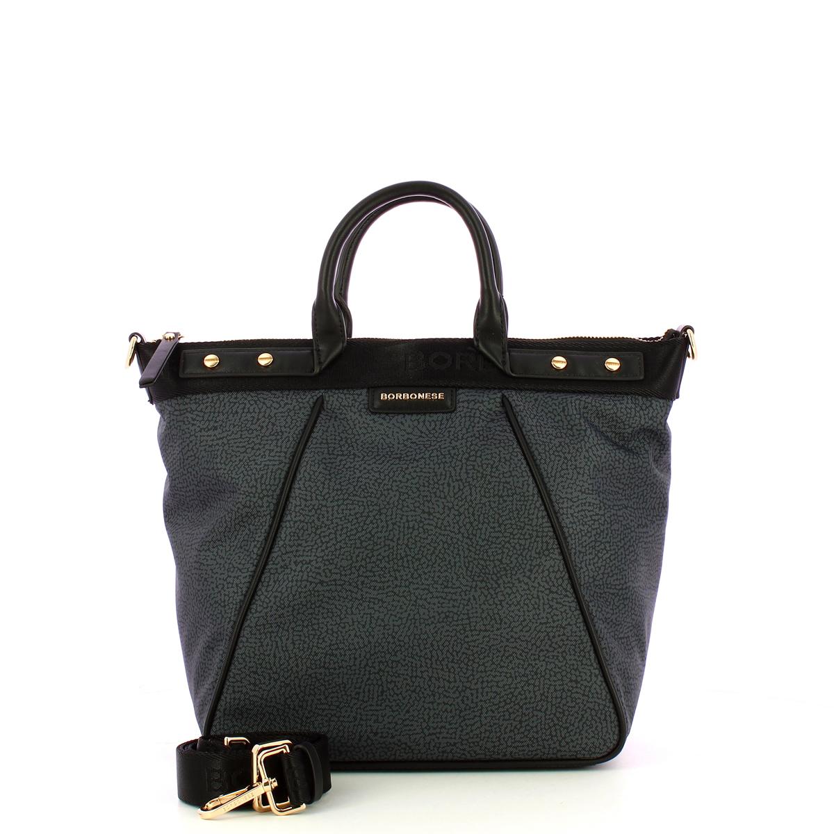 Borbonese Borsa Trapezio Small Nero - 4