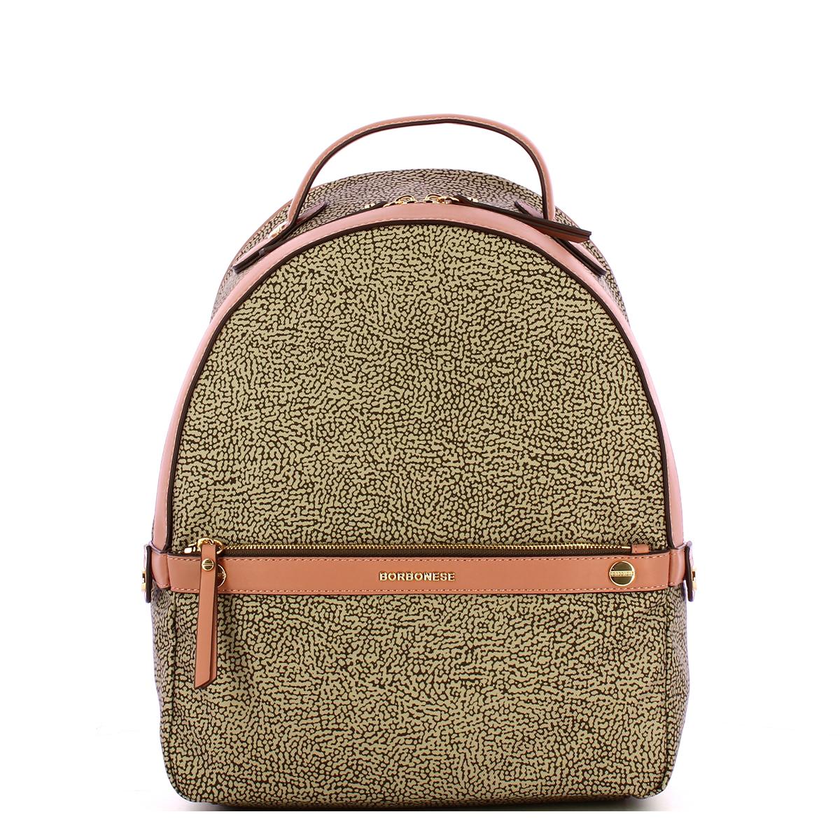 Borbonese Zaino Medium OP Naturale Cipria - 1