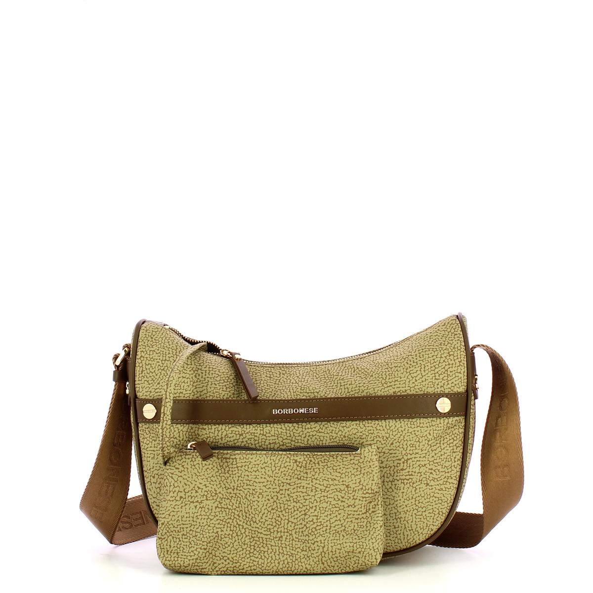 Borbonese Tracolla Luna Bag Small Verde Olio - 4