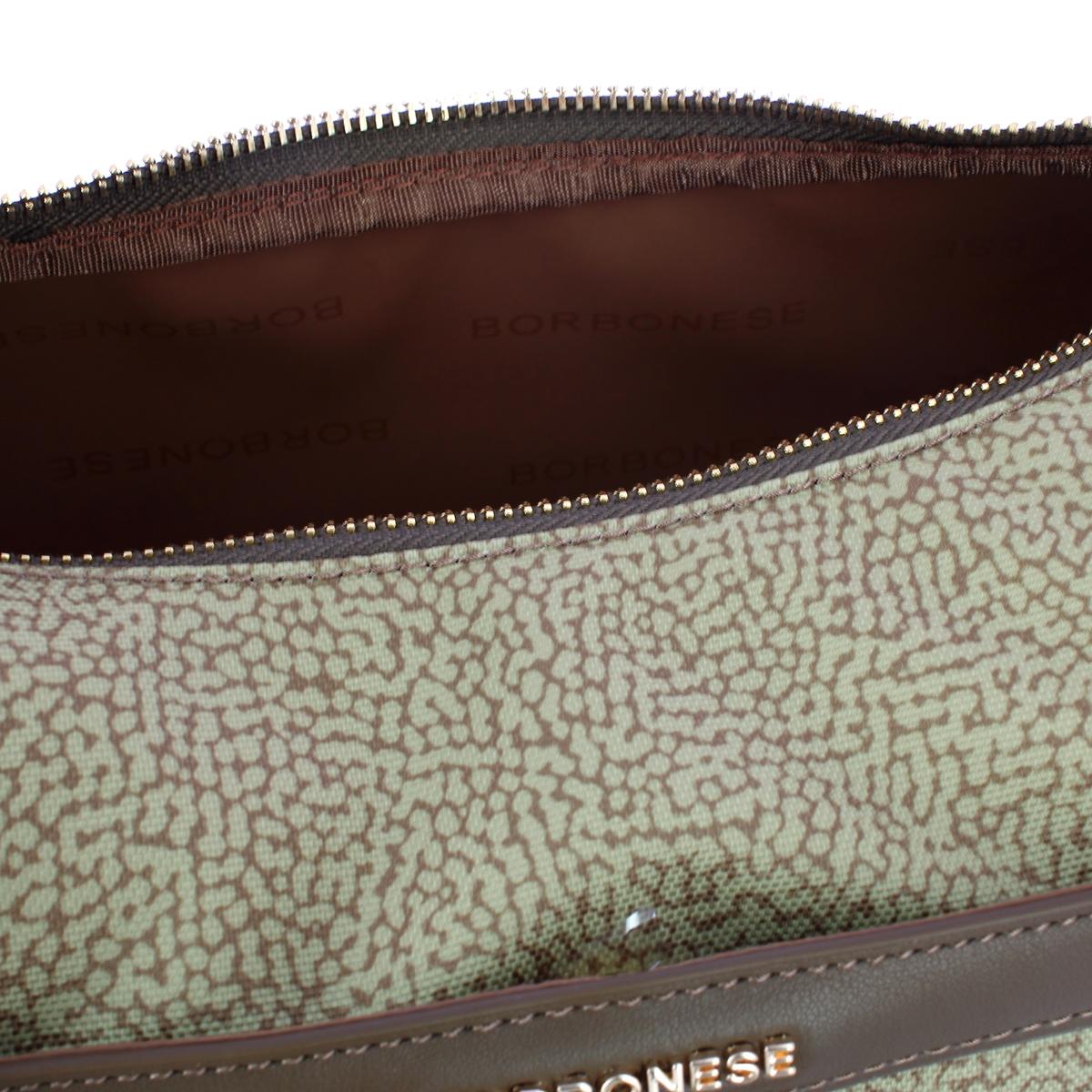 Borbonese Tracolla Luna Bag Small Verde Olio - 5