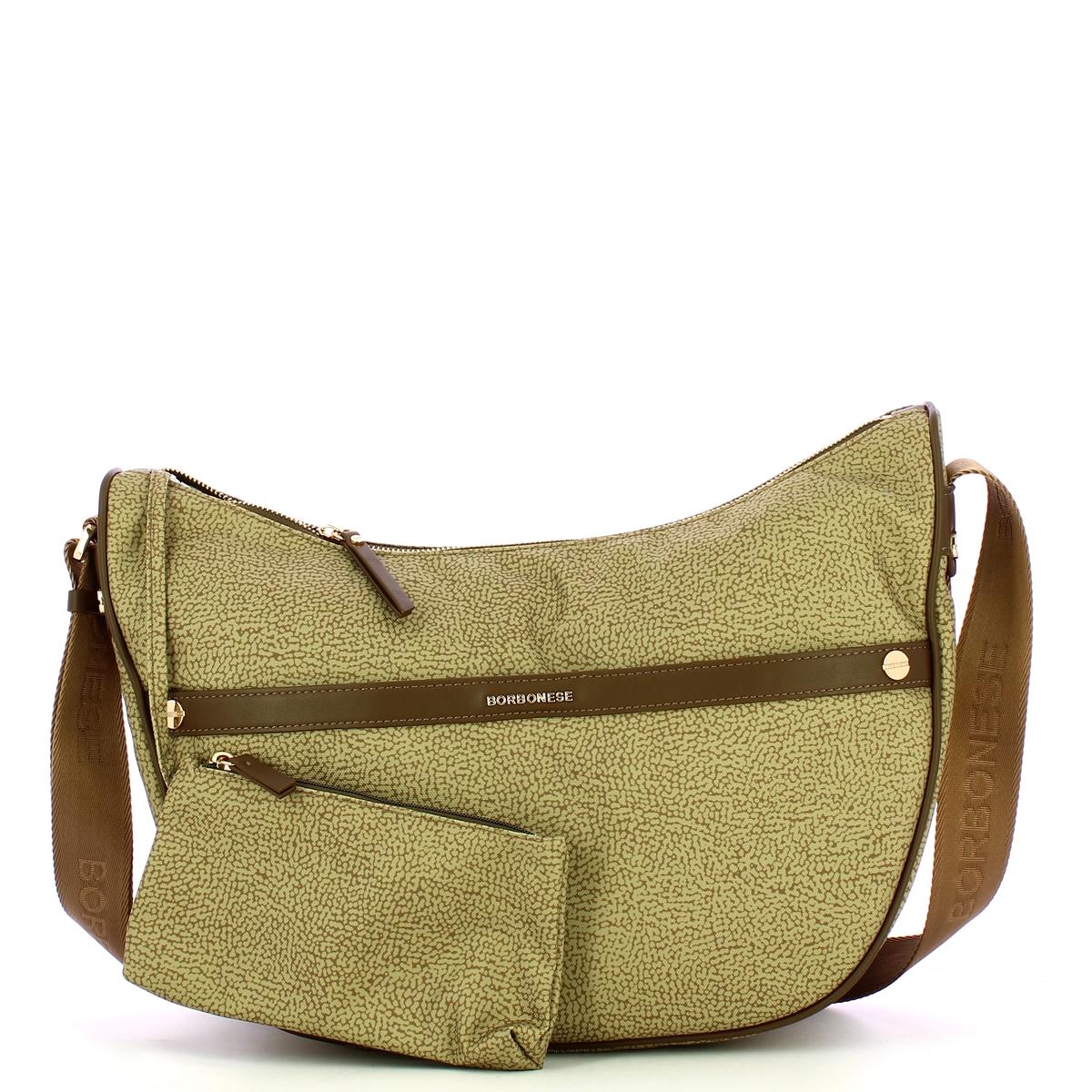 Borbonese Tracolla Luna Bag Medium Verde Olio - 4