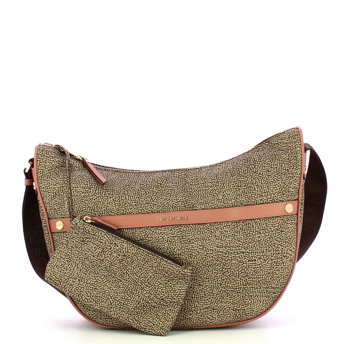 Borbonese Tracolla Luna Bag Medium OP Naturale Cipria - 4