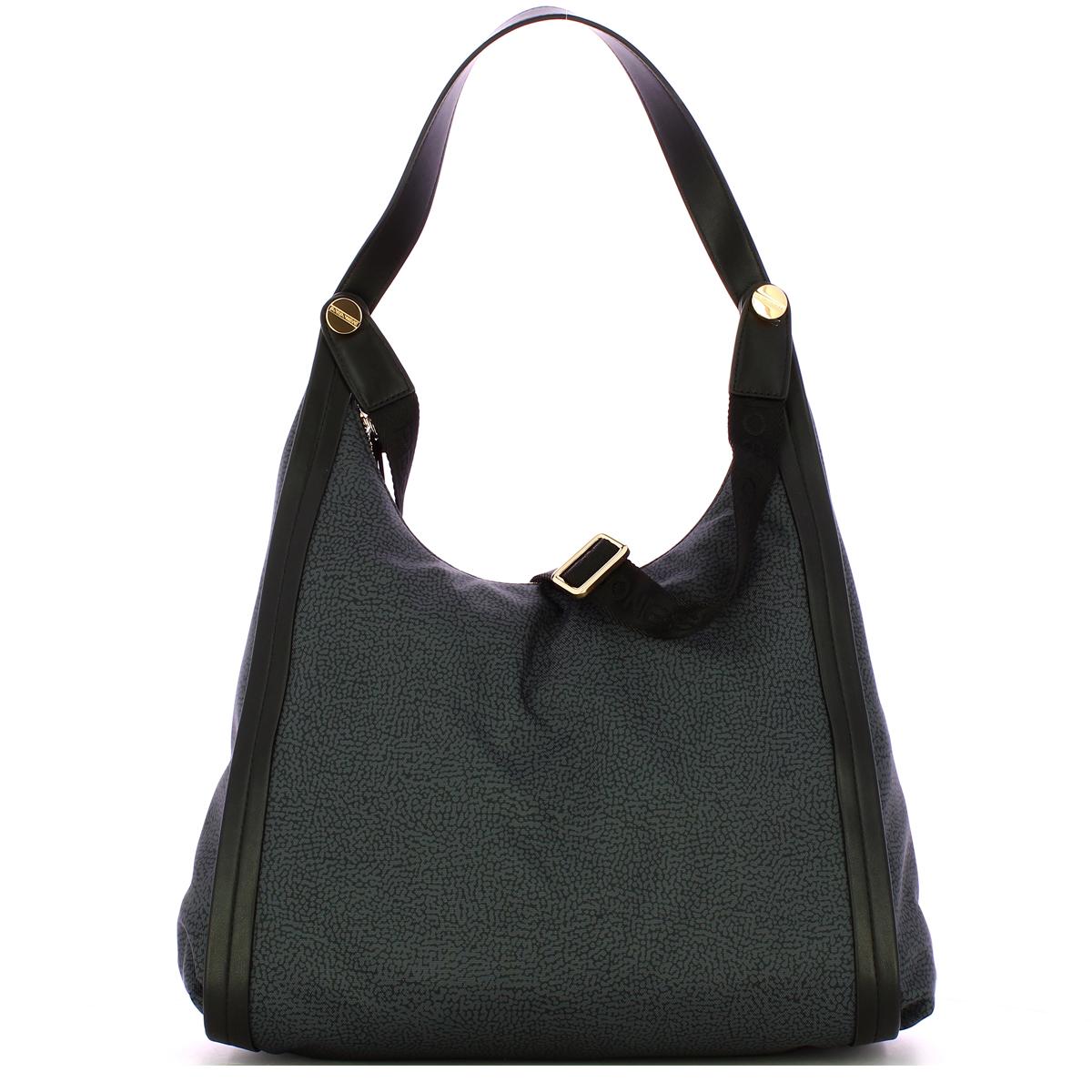 Borbonese Borsa Hobo Medium Nero - 1