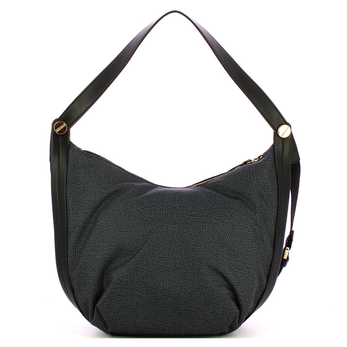 Borbonese Hobo Bag Medium Nero - 3