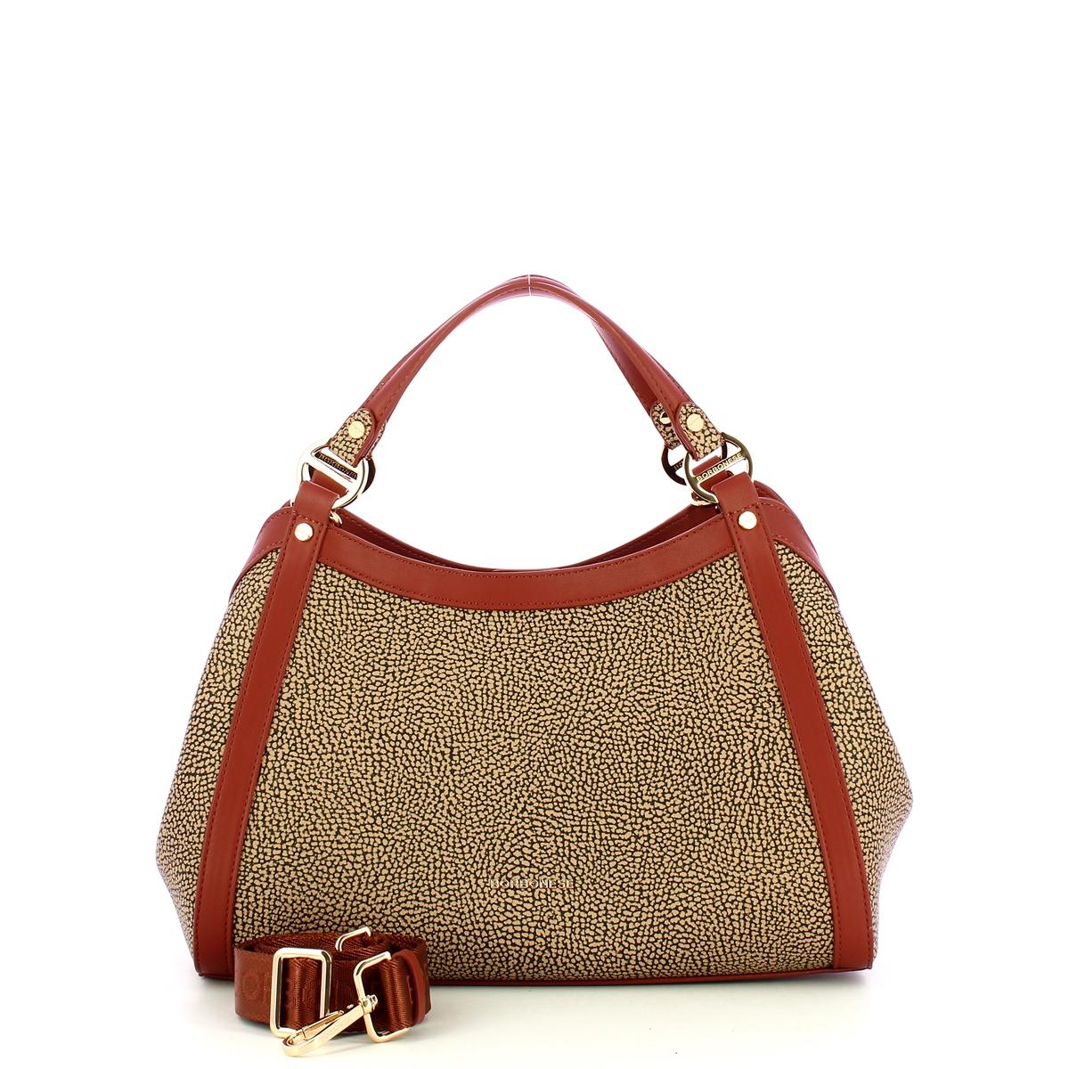 Borbonese Bauletto Medium OP Naturale Cuoio - 4