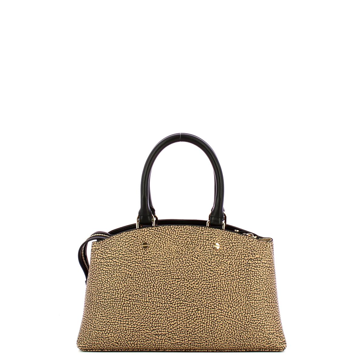 Borbonese Borsa a mano Small OP Naturale Nero - 3