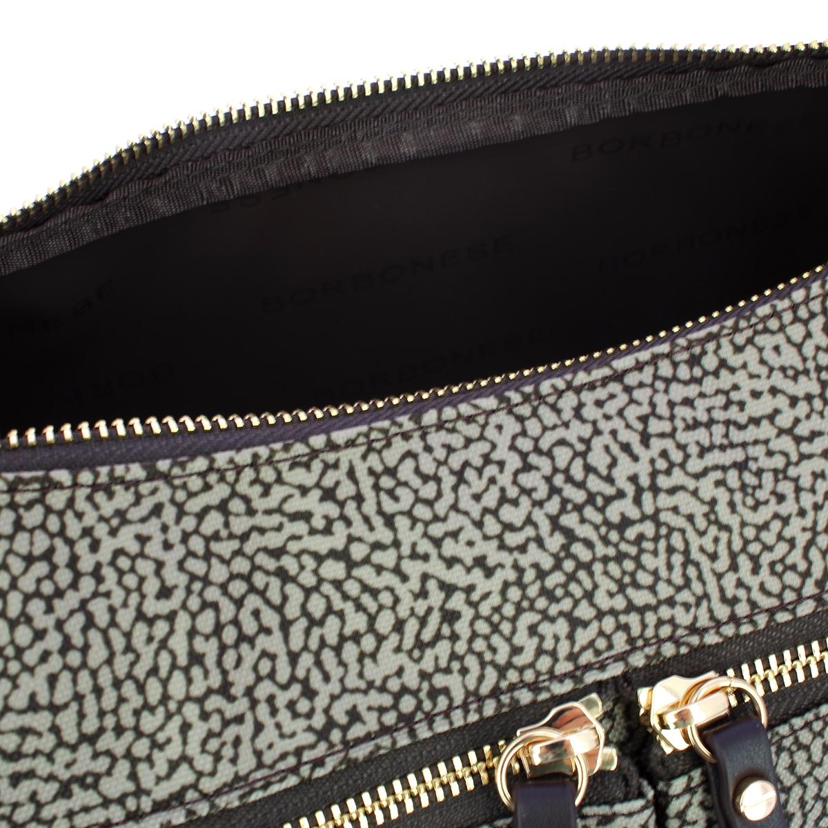 Borbonese Tracolla Luna Bag Middle OP Naturale Testa Moro - 5