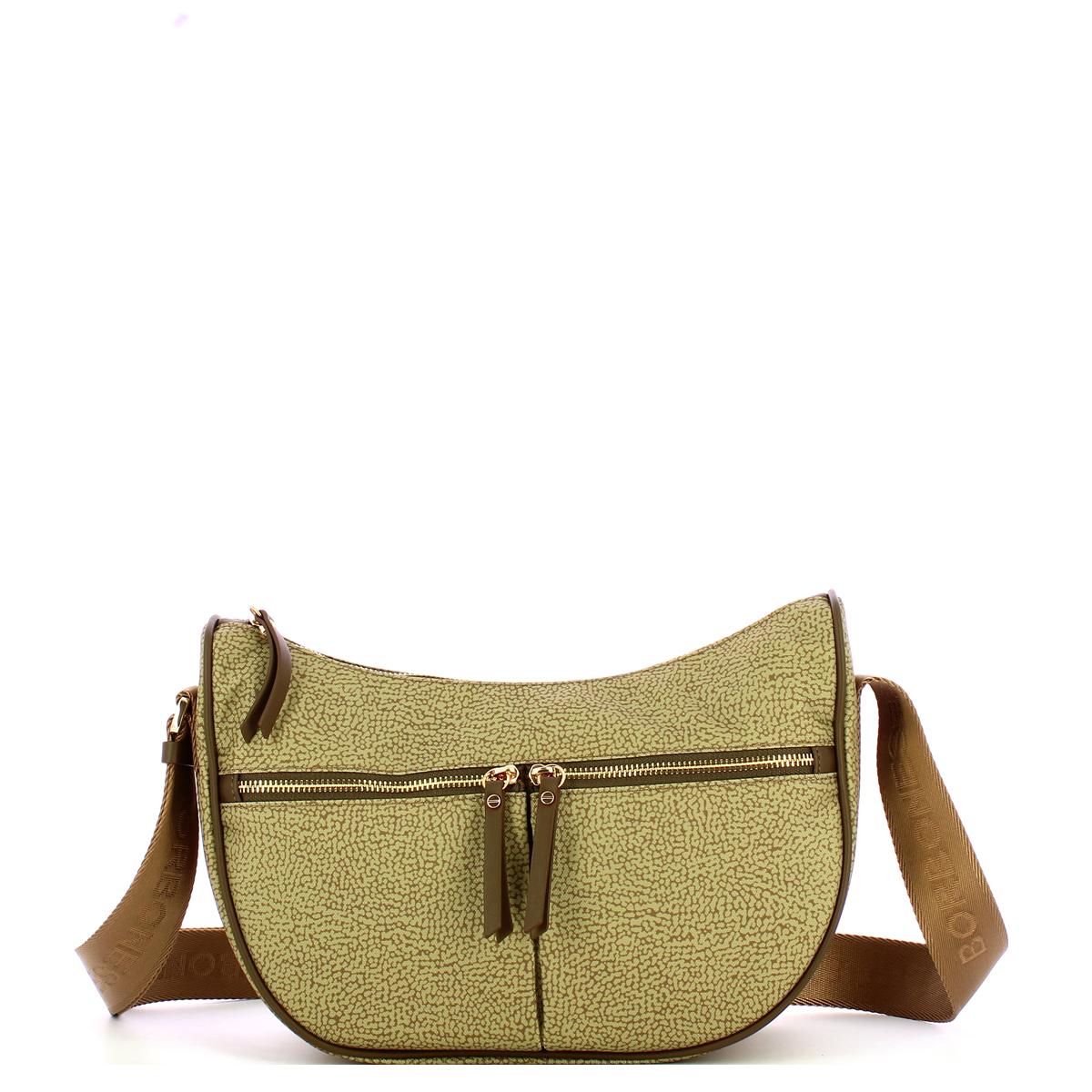 Borbonese Tracolla Luna Bag Small Verde Olio - 1