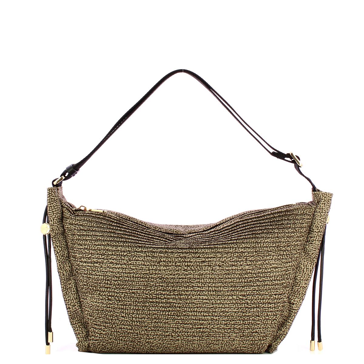 Borbonese Borsa a spalla Hobo Small OP Naturale - 1