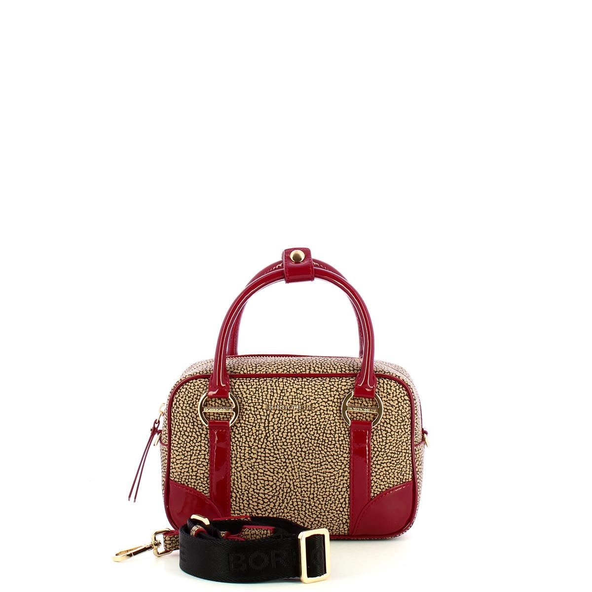Borbonese Bauletto Small OP Naturale Rosso - 4