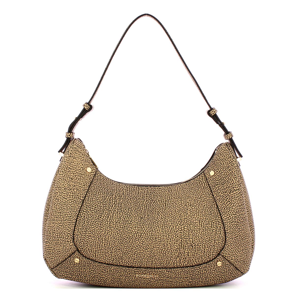 Borbonese Sottospalla Hobo Medium OP Naturale Nero - 1