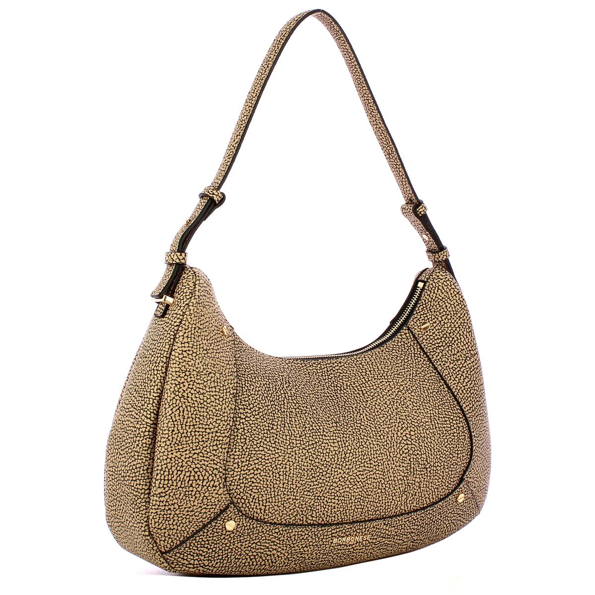 Borbonese Sottospalla Hobo Medium OP Naturale Nero - 2