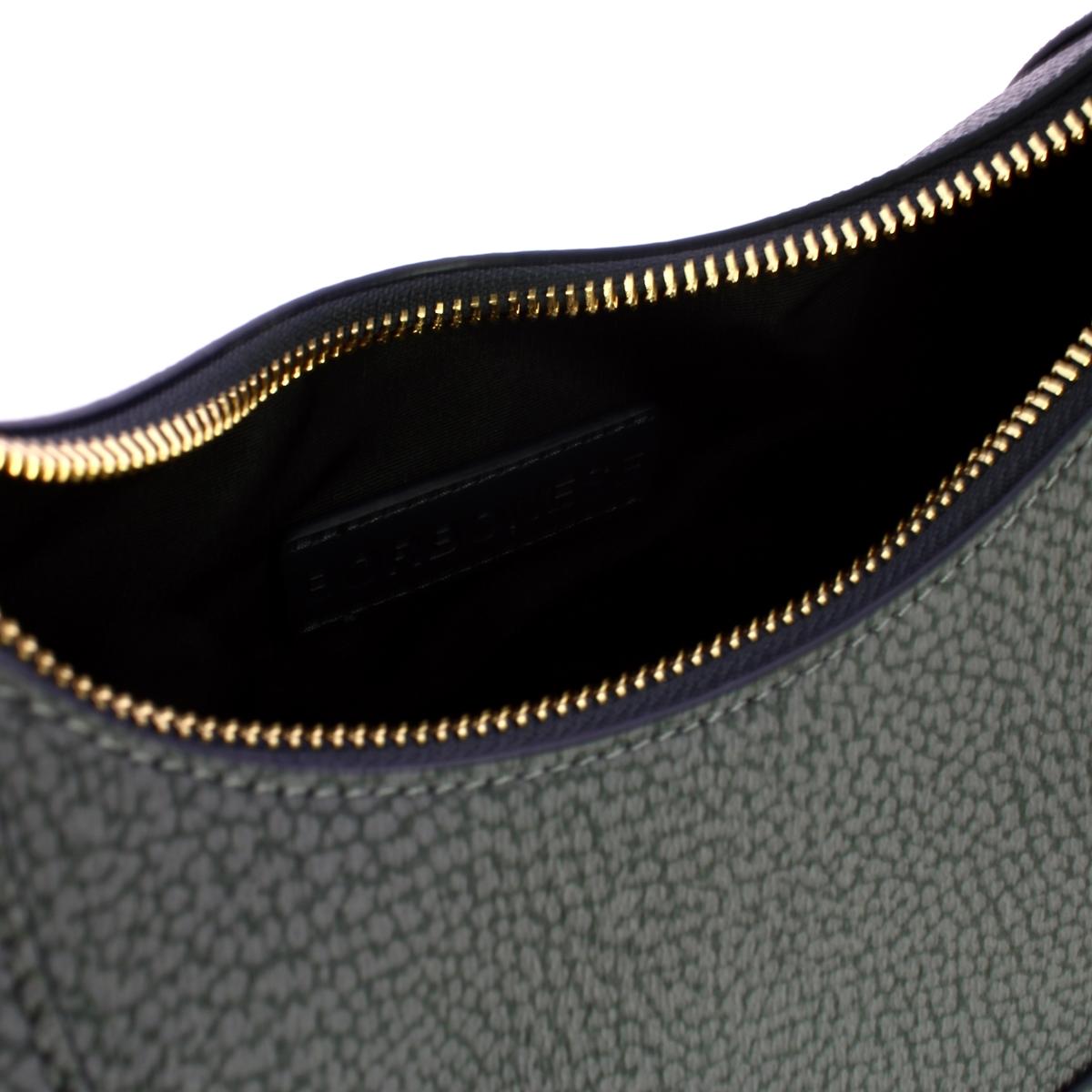 Borbonese Borsa Hobo Small Ardesia - 5