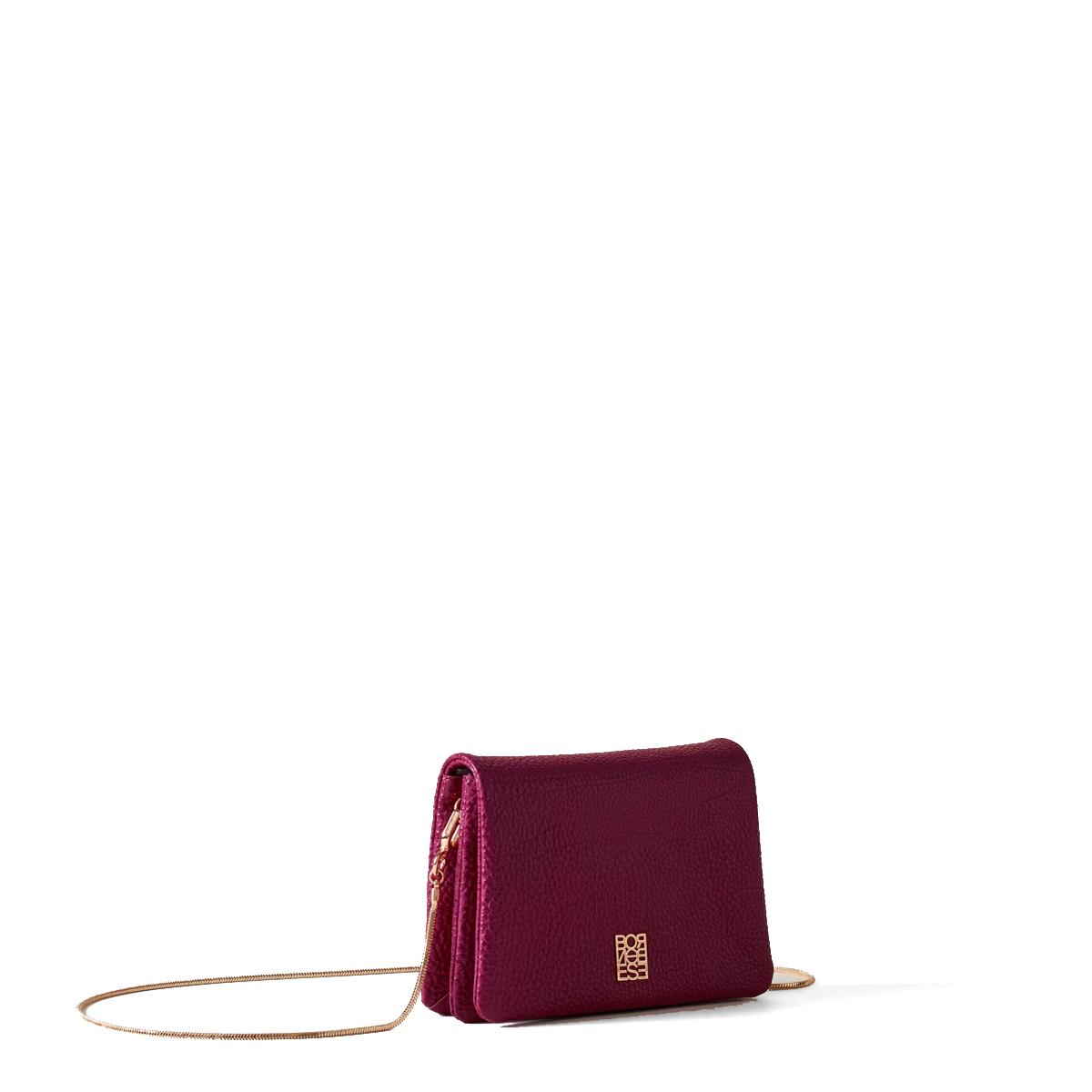 Borbonese Tracollina Mini Bag in pelle Amarone - 2
