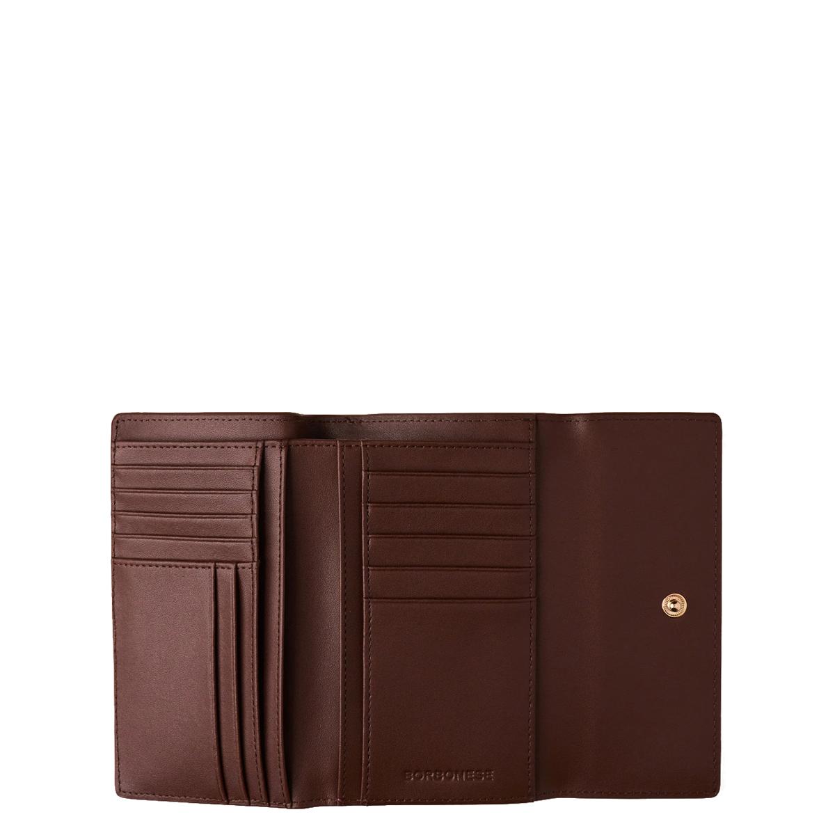 Borbonese Portafoglio Medium RFID in camoscio Amarone - 3