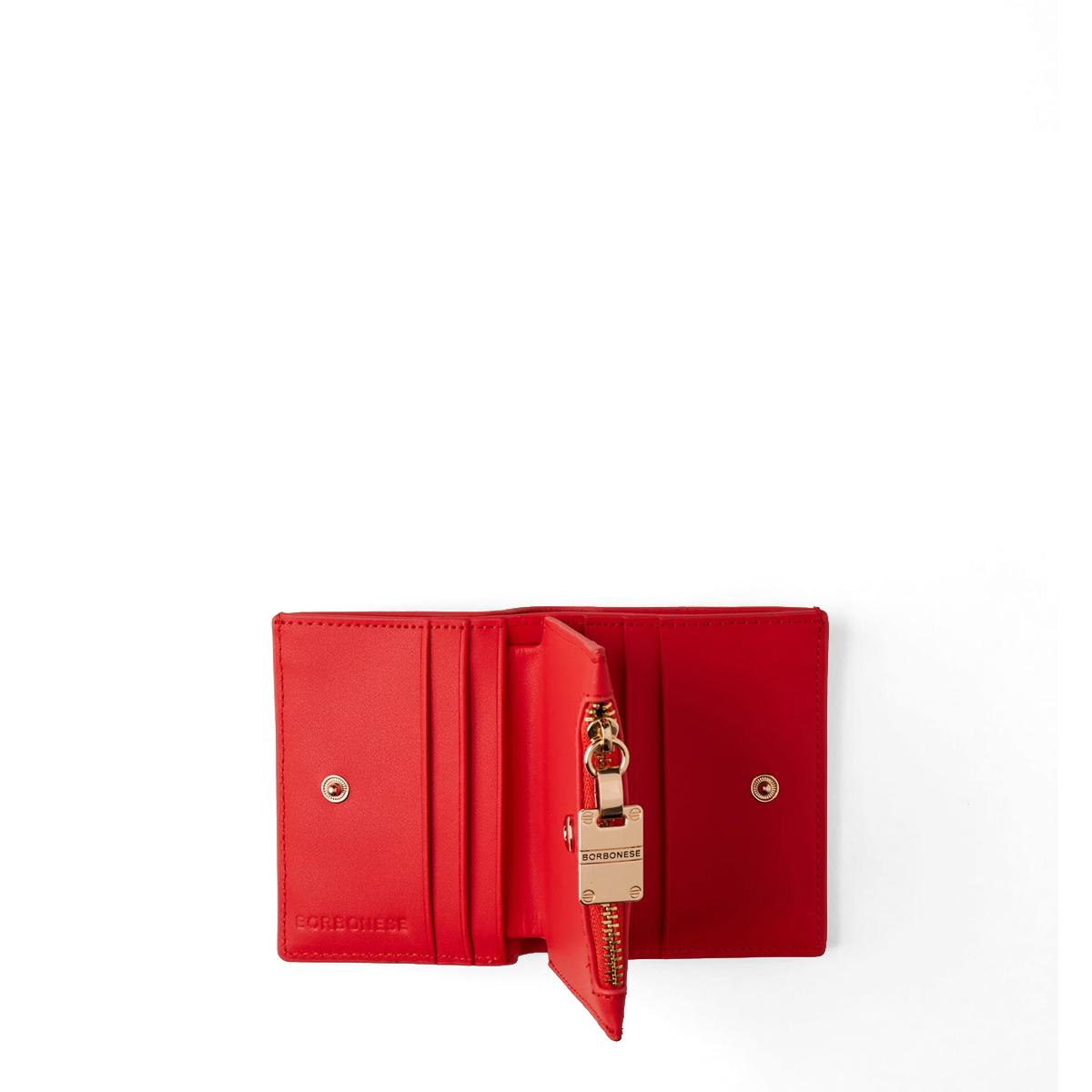 Borbonese Portafoglio Small in pelle Cherry - 3