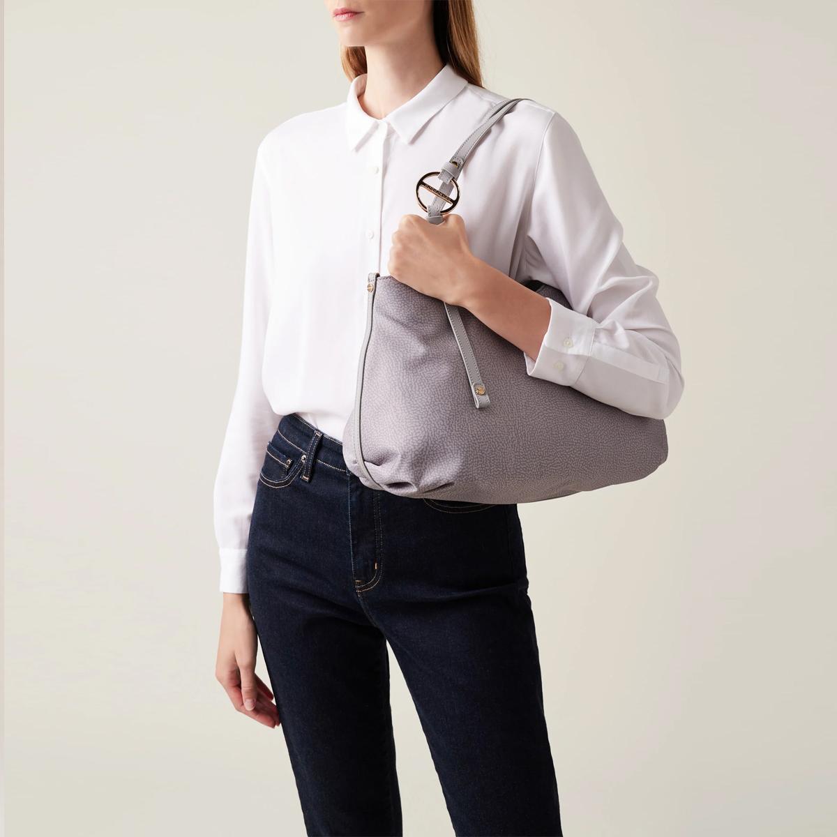 Borbonese Borsa a spalla Medium Cloud - 6