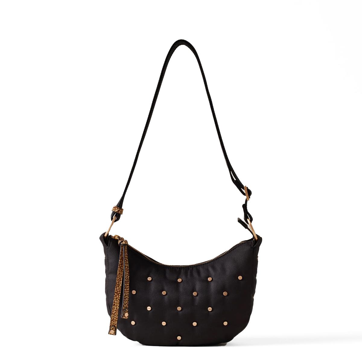 Borbonese Mini Borsa Luna Bag Colette Nero OP Naturale - 1