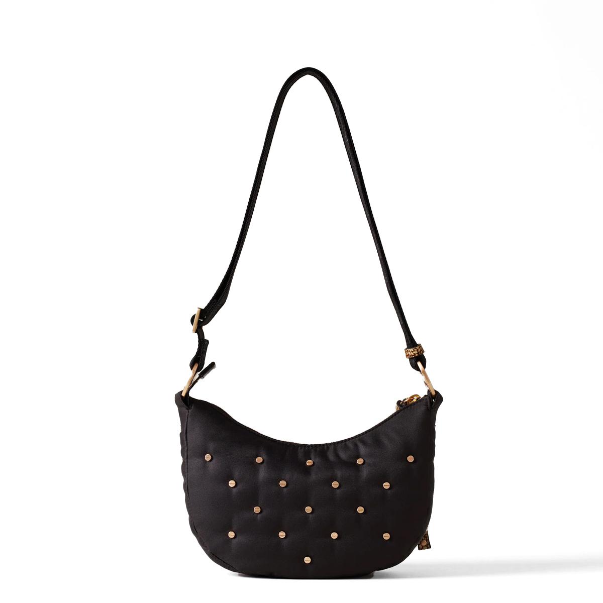 Borbonese Mini Borsa Luna Bag Colette Nero OP Naturale - 3