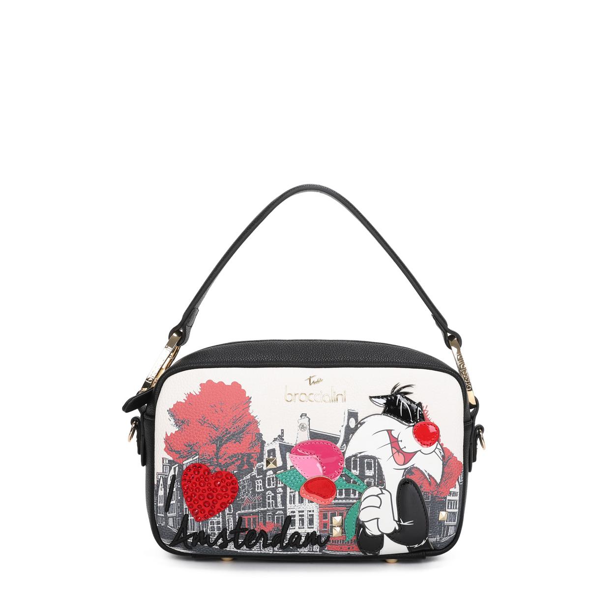 Braccialini Borsa a mano Cartoline Gatto Silvestro - 1