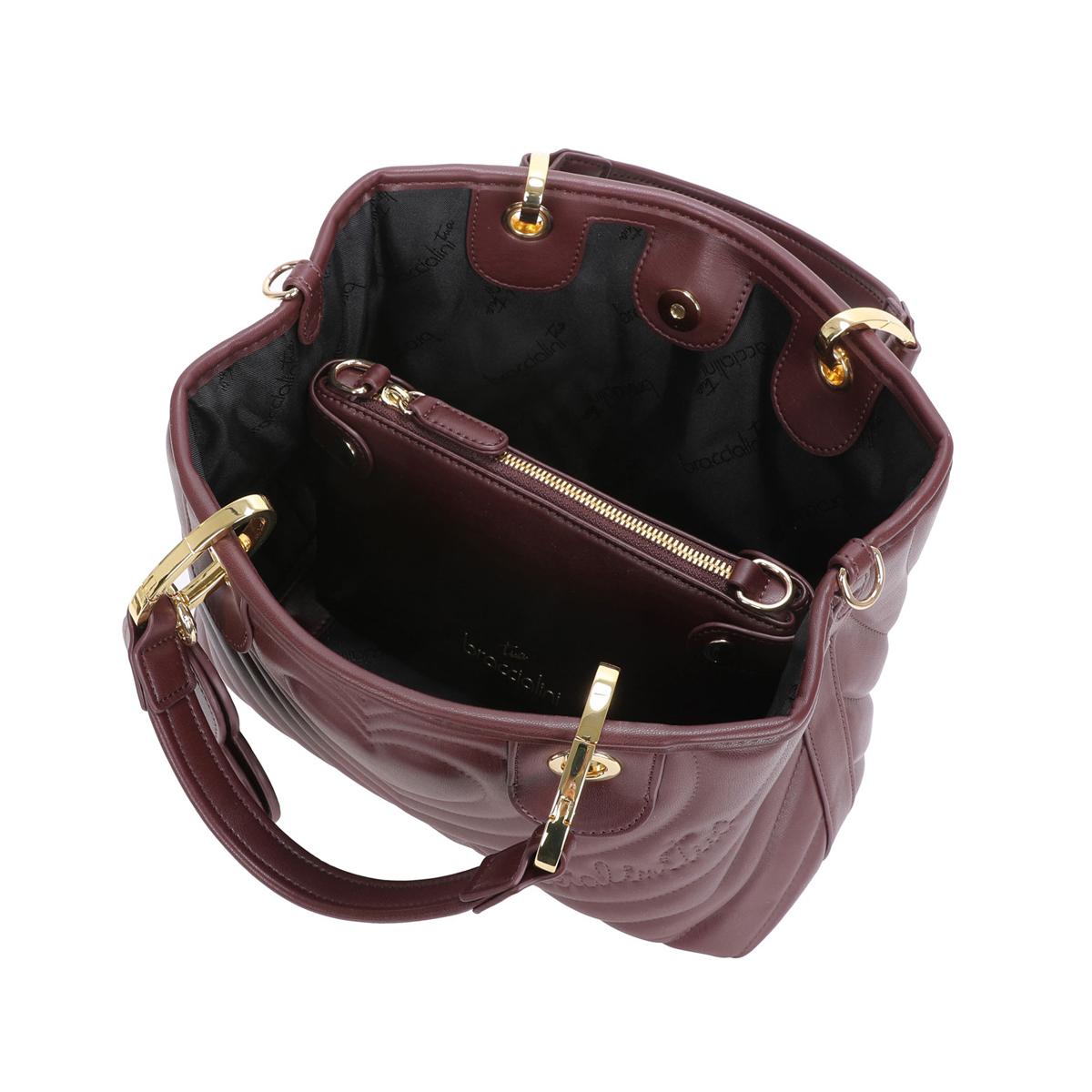 Braccialini Borsa a mano Beth Matelassé Media Bordeaux - 4