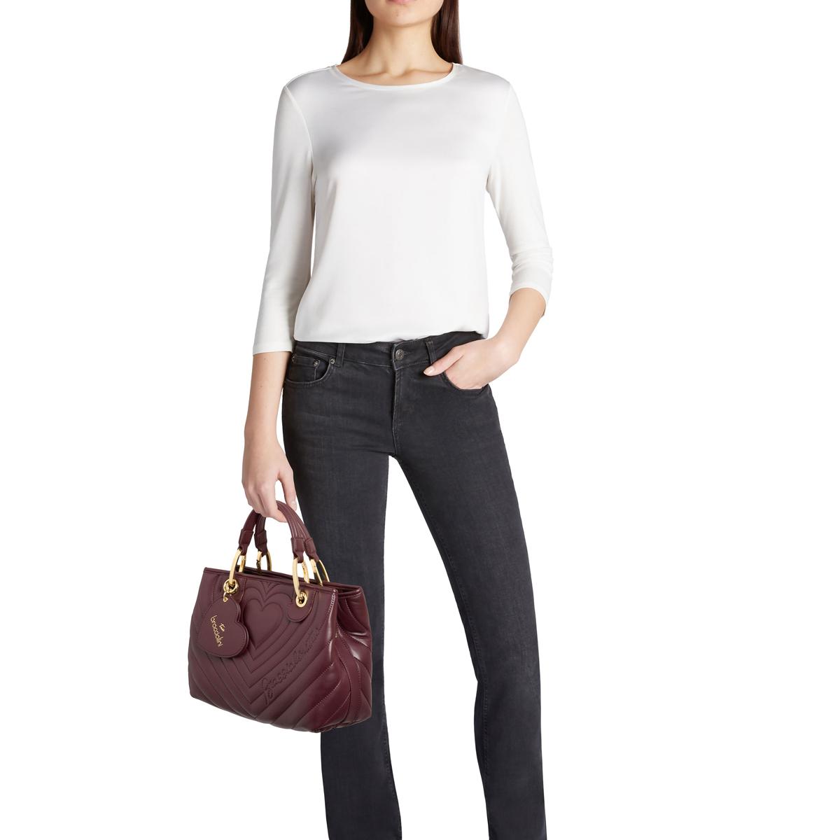 Braccialini Borsa a mano Beth Matelassé Media Bordeaux - 5