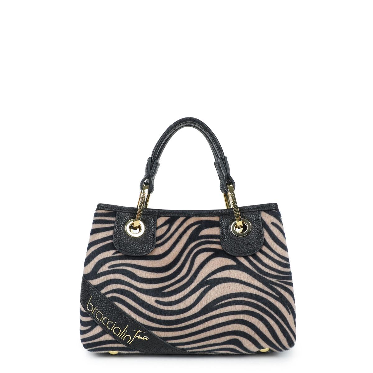 Braccialini Borsa a mano Beth Animalier Piccola Zebra - 1