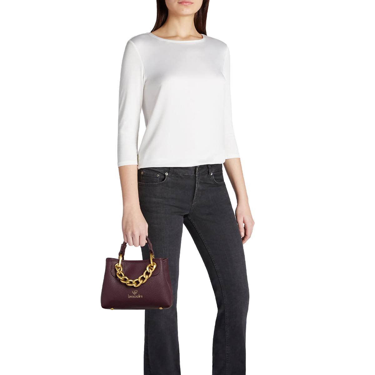 Braccialini Borsa a mano Beth Jewels Piccola Bordeaux - 5