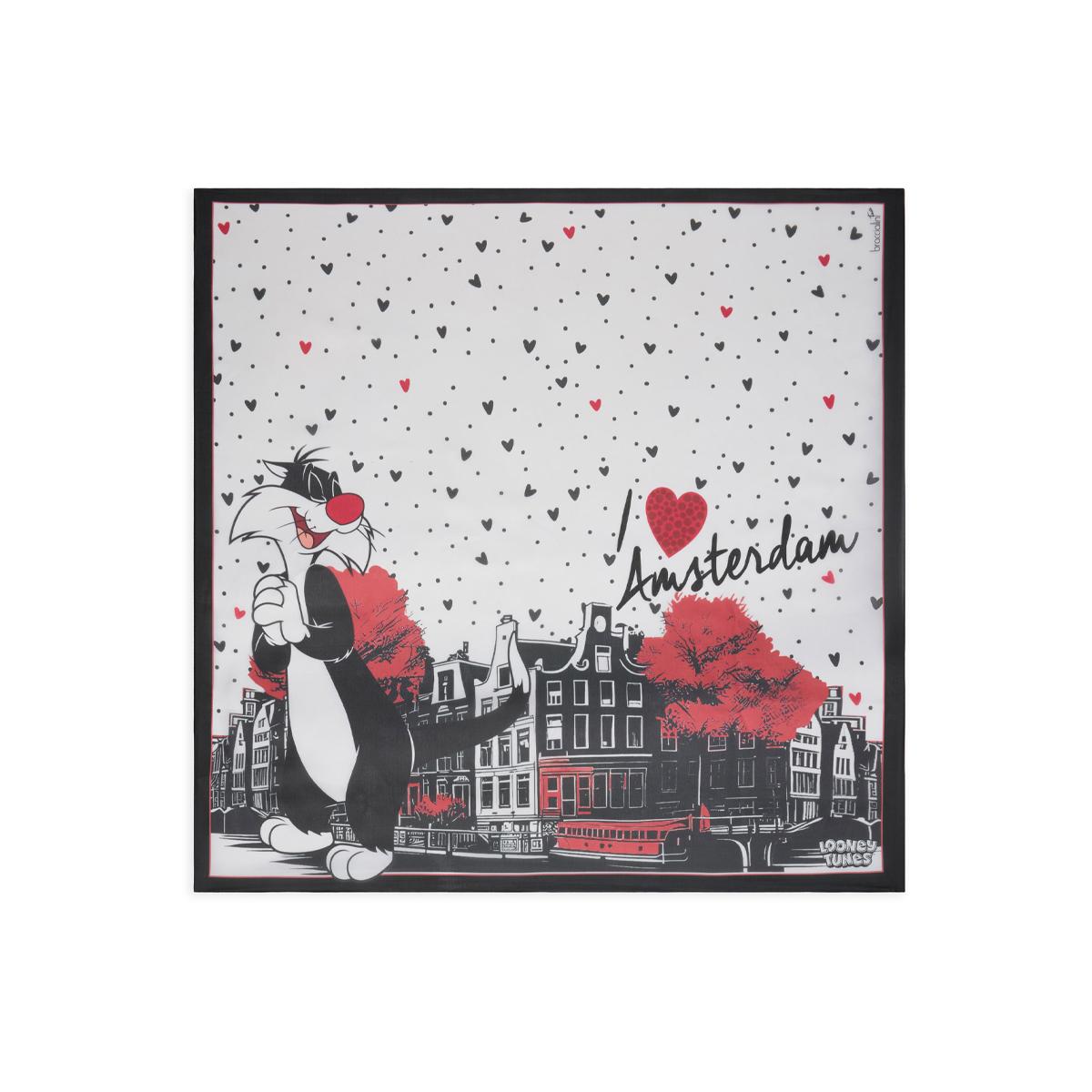 Braccialini Foulard Quadrato Gatto Silvestro - 1