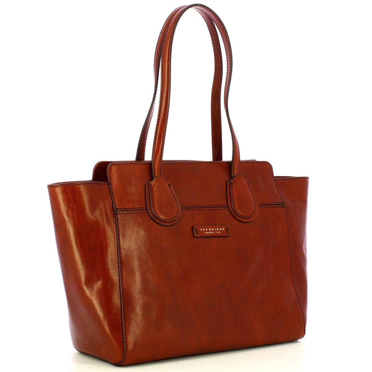 The Bridge Elettra Marrone Oro Shopping Bag - 2