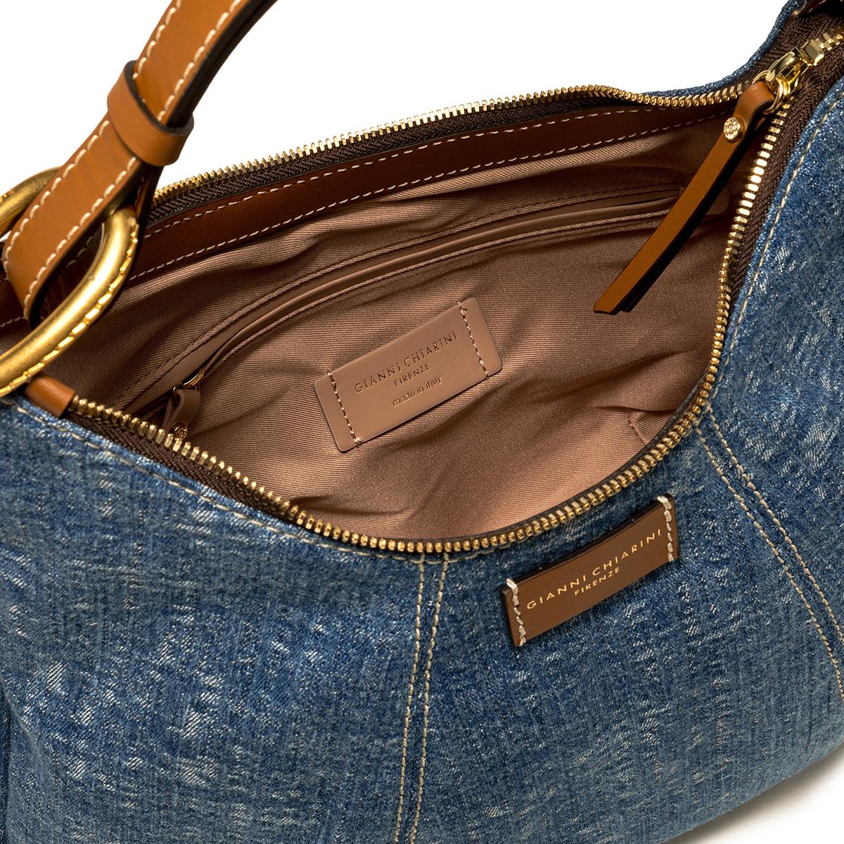 Gianni Chiarini Borsa a spalla Oasi in Jeans Var. Cuoio - 5