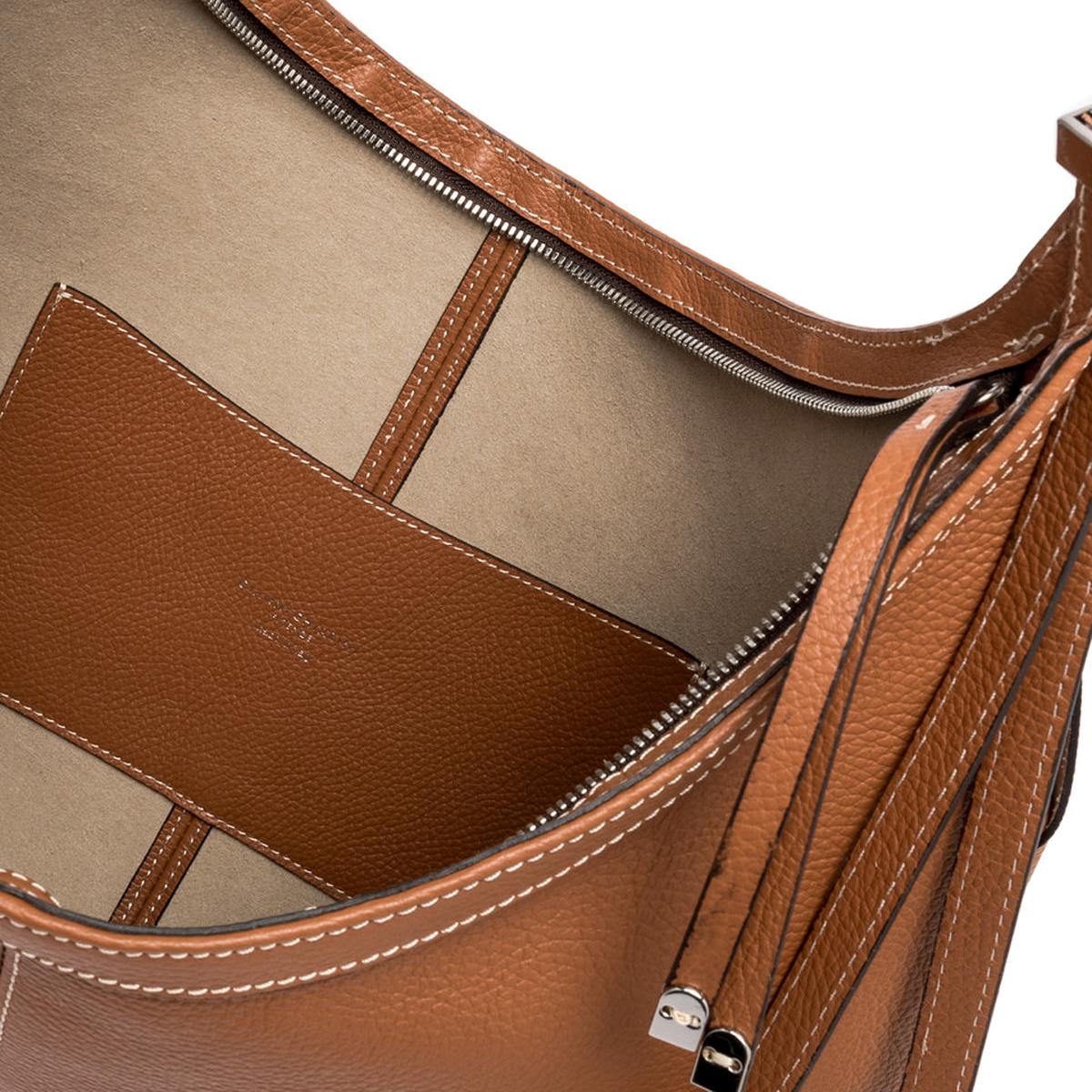 Gianni Chiarini Borsa a spalla Norma Maxi Caramello - 5