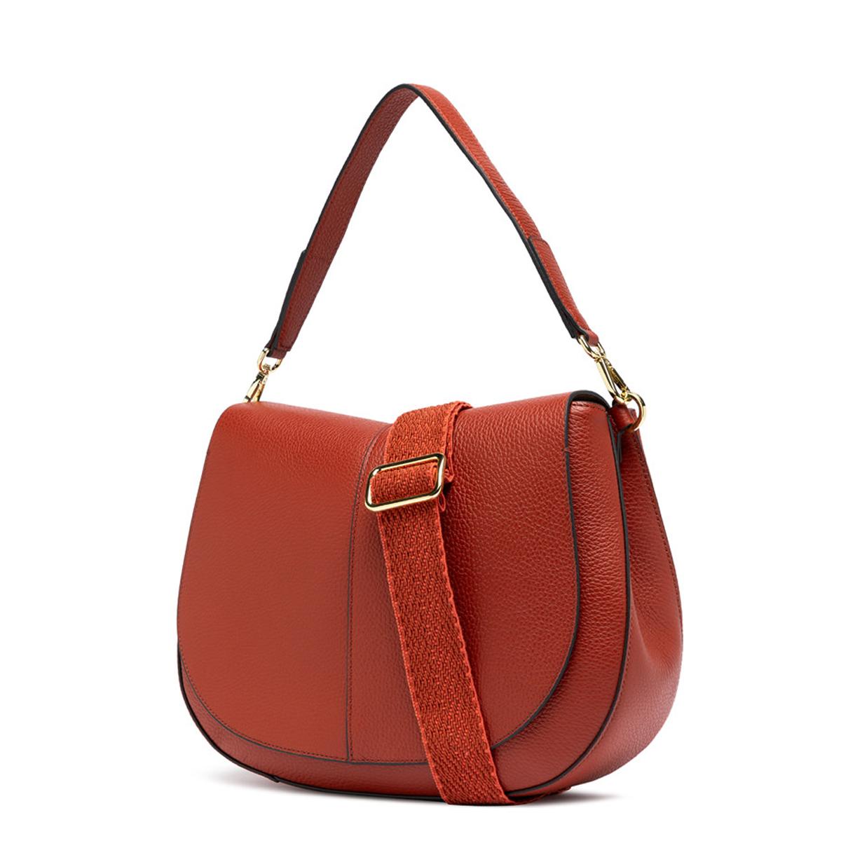 Gianni Chiarini Borsa a spalla Helena Round Medium Brick Red - 2