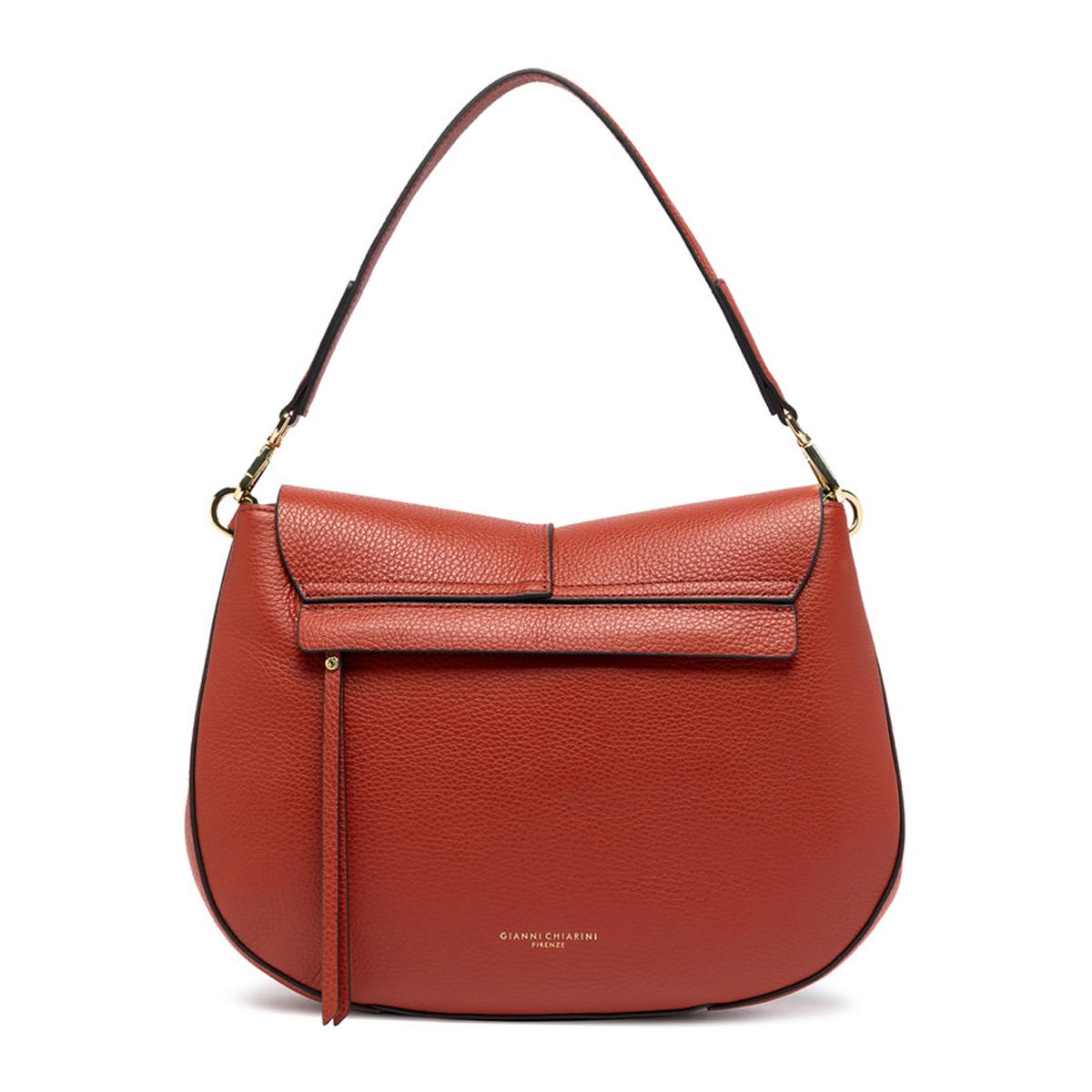 Gianni Chiarini Borsa a spalla Helena Round Medium Brick Red - 5