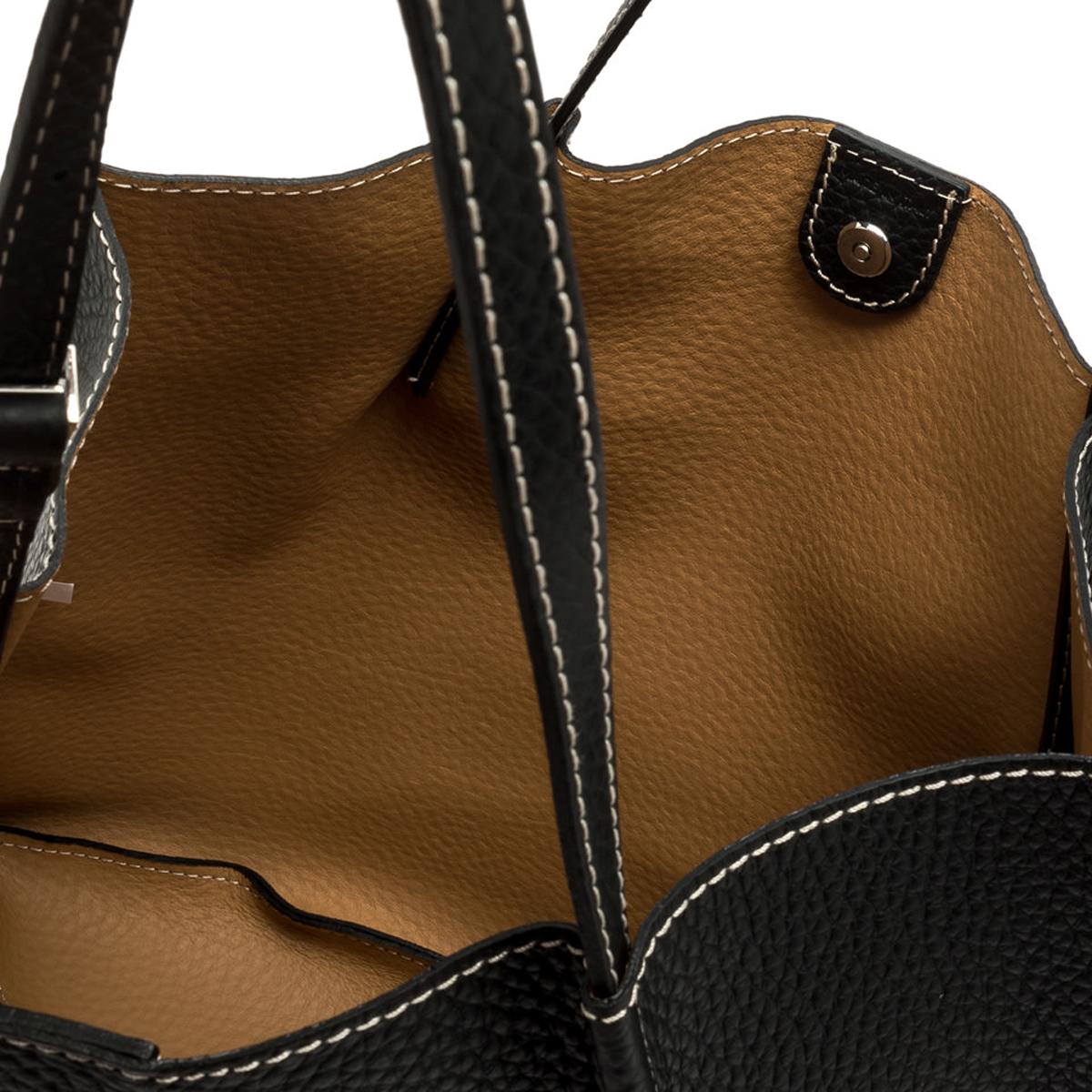 Gianni Chiarini Borsa a spalla Dory Nero Nature - 6