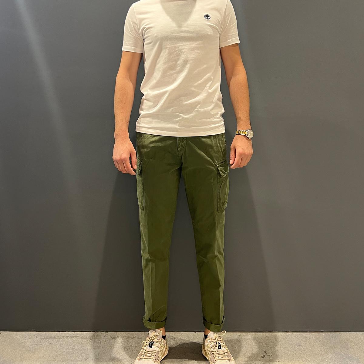 Clarks Pantaloni Gary Utility Cargo Over Army Green - 3