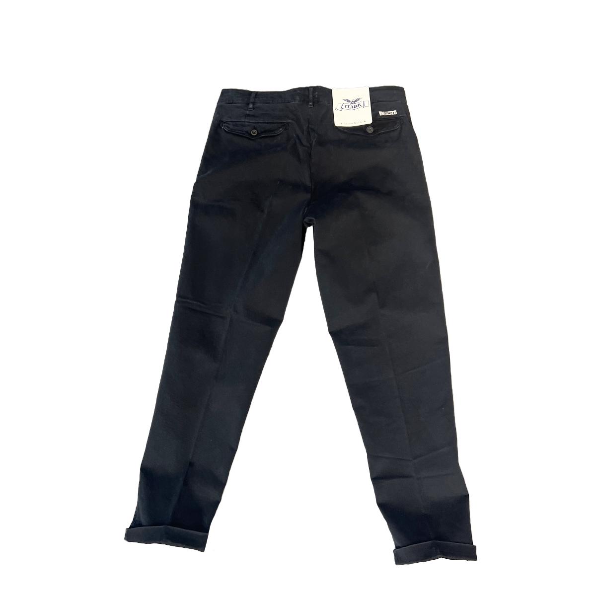 Clark Pantaloni Alfred Chino Pinces Navy Blue - 2