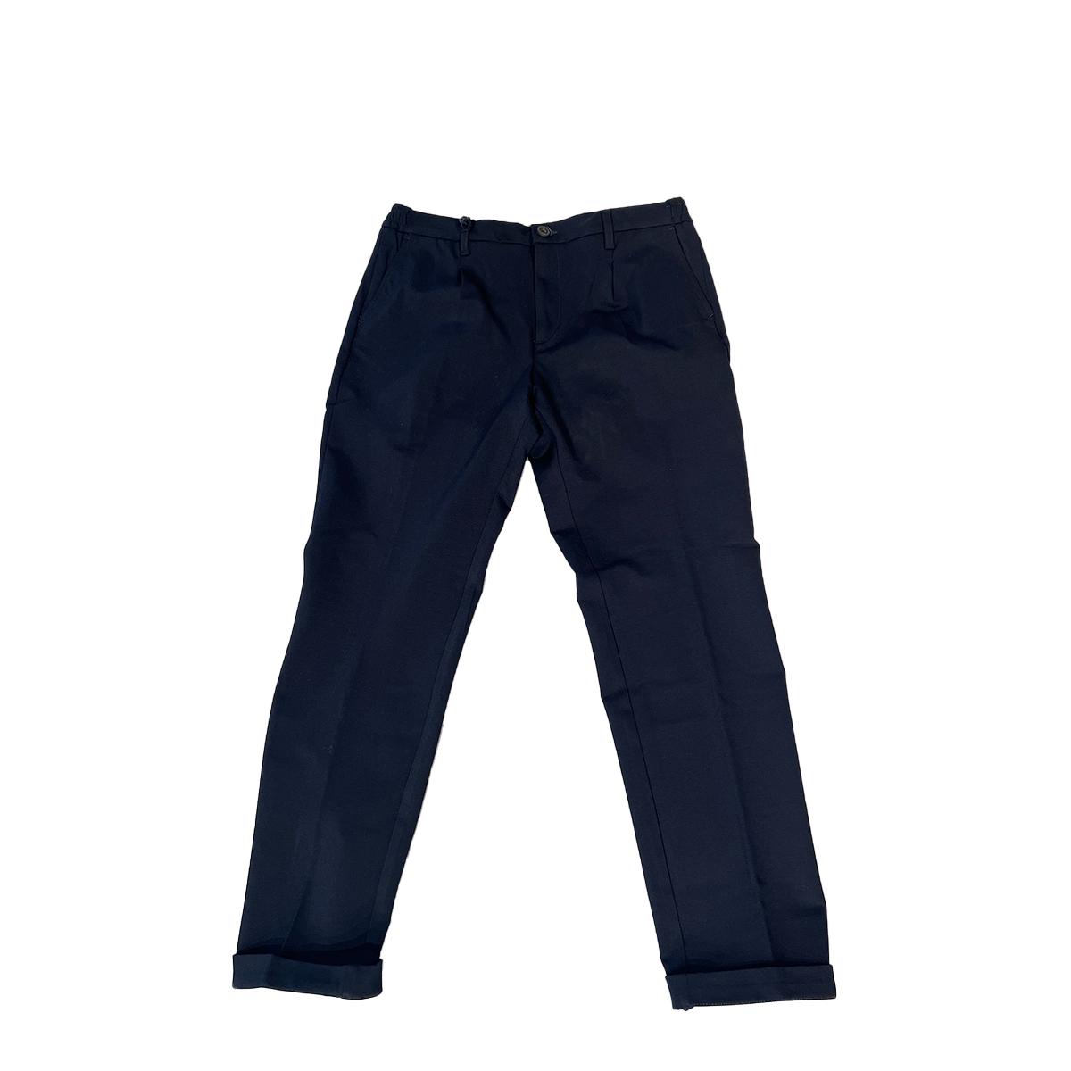 Clark Pantaloni Buck Relaxed Pinces Navy Blue - 1