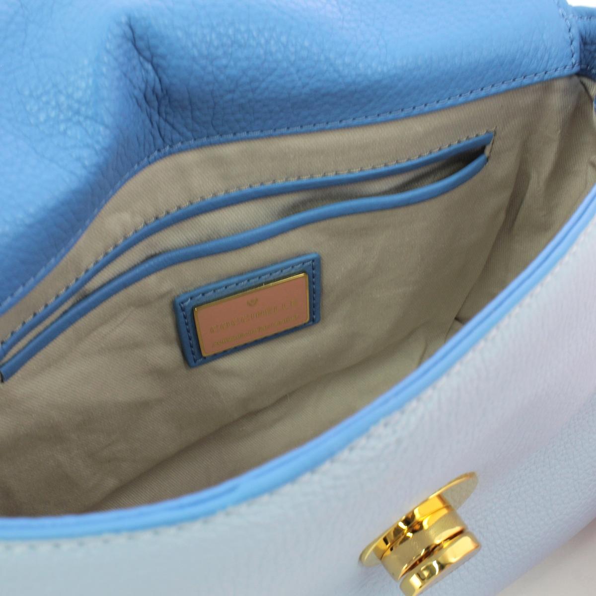 Liya leather minibag-IRIS/AZUR-UN